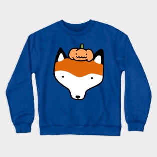 Pumpkin Fox Face Crewneck Sweatshirt